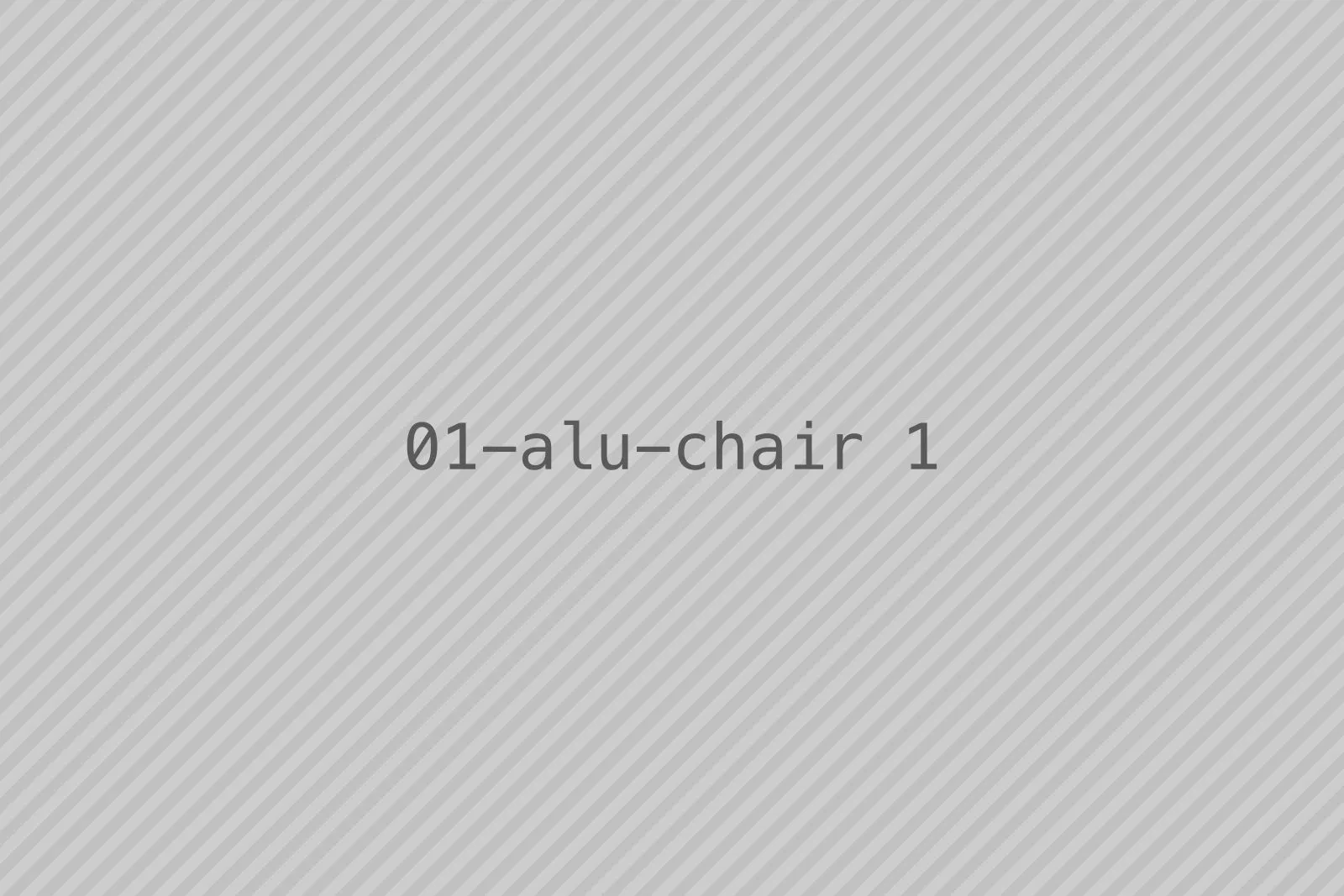 Alu chair, front view in studio light